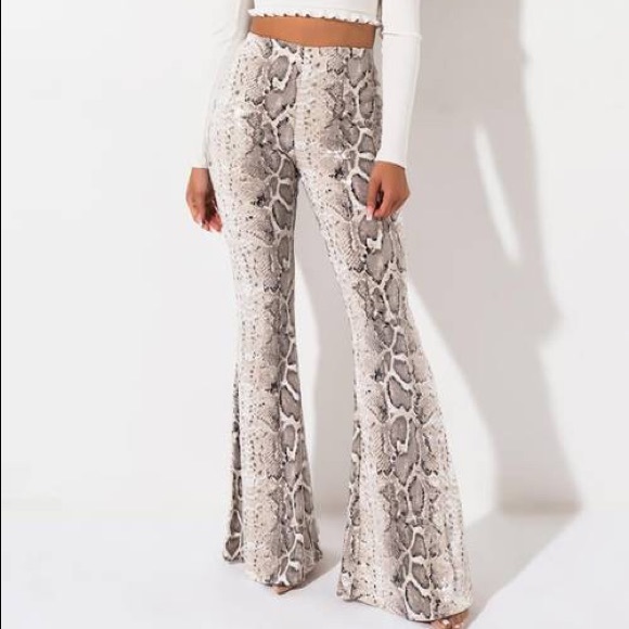 White Fox Boutique Pants - Snake print pants